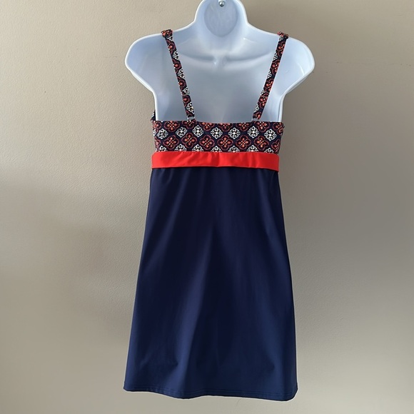 Lands' End Womens Two-Piece Swim-Dress  Swimsuit Sz 6(top) Sz 8(bottoms) Preppy - Picture 4 of 11
